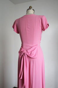 vintage 1940s pink rayon gown {m}