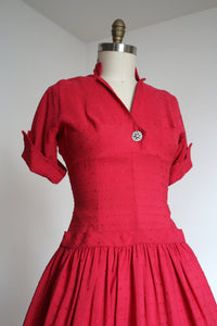 vintage 1950s pink party dress {m}