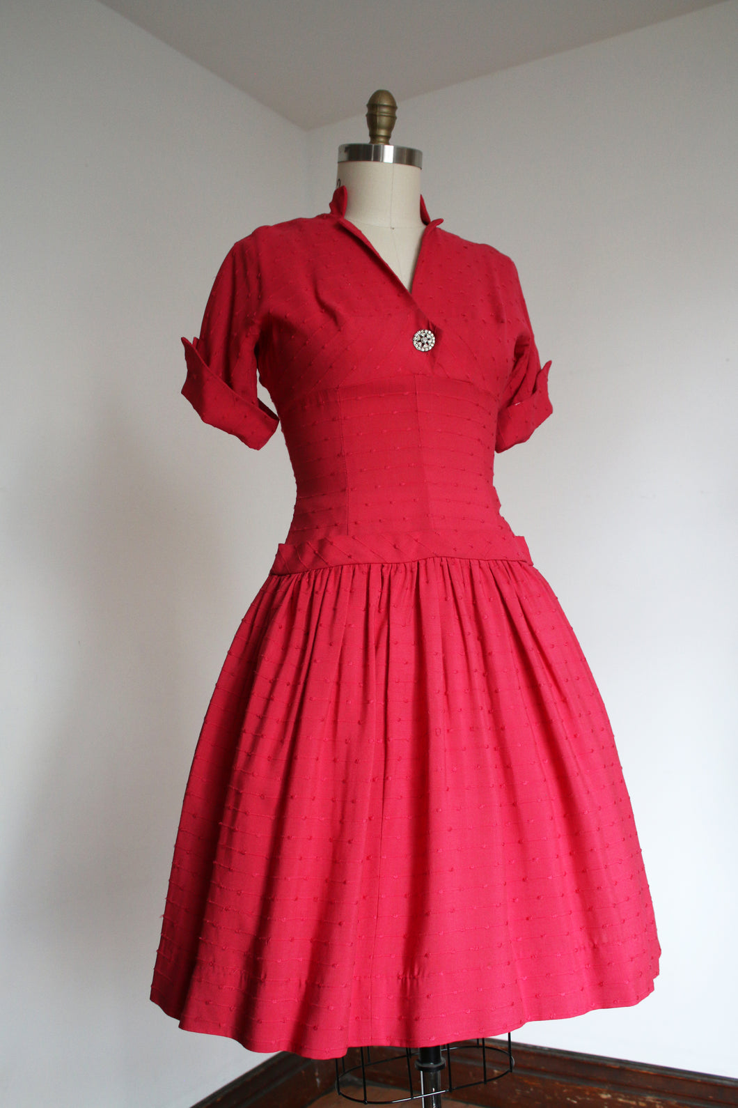vintage 1950s pink party dress {m}