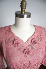 Load image into Gallery viewer, vintage 1950s pink lace dress {m}