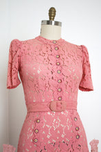 Load image into Gallery viewer, vintage 1930s pink lace dress set