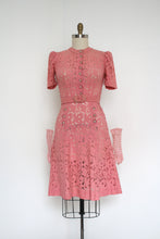 Load image into Gallery viewer, vintage 1930s pink lace dress set