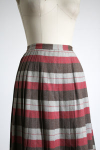 MARKED DOWN vintage 1940s 50s reversible plaid skirt {xs}