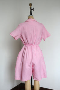 vintage 1950s pink romper {L}