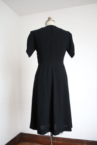vintage 1930s black evening dress {m}