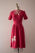 Load image into Gallery viewer, vintage 1940s pink wool novelty dress