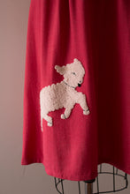 Load image into Gallery viewer, vintage 1940s pink wool novelty dress