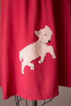 Load image into Gallery viewer, vintage 1940s pink wool novelty dress