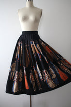 Load image into Gallery viewer, vintage 1950s Renaissance Marionette novelty skirt
