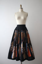 Load image into Gallery viewer, vintage 1950s Renaissance Marionette novelty skirt
