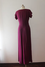 Load image into Gallery viewer, vintage 1940s purple rayon gown