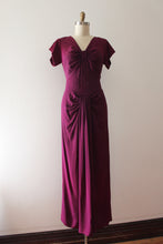 Load image into Gallery viewer, vintage 1940s purple rayon gown