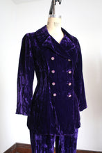 Load image into Gallery viewer, vintage 1970s velvet pant &amp; jacket set {xs/s}