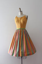 Load image into Gallery viewer, vintage 1950s rainbow sun dress