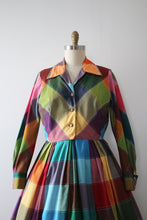 Load image into Gallery viewer, vintage 1960s patchwork rainbow dress