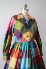 Load image into Gallery viewer, vintage 1960s patchwork rainbow dress