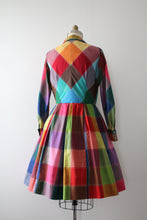 Load image into Gallery viewer, vintage 1960s patchwork rainbow dress