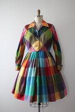 Load image into Gallery viewer, vintage 1960s patchwork rainbow dress