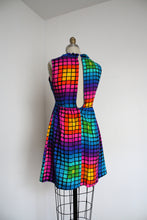 Load image into Gallery viewer, vintage 1960s rainbow mini dress {XS}