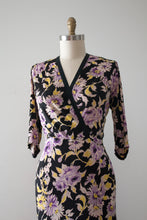 Load image into Gallery viewer, vintage 1940s rayon jersey dress