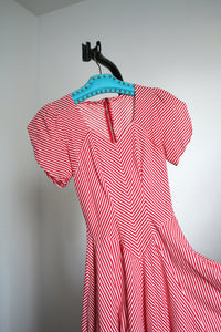 vintage 1940s candy stripe dress {xs}