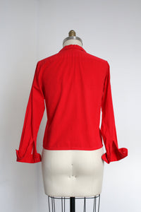 vintage 1950s red blouse {m}