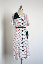 Load image into Gallery viewer, vintage 1940s polka dot dress