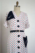 Load image into Gallery viewer, vintage 1940s polka dot dress