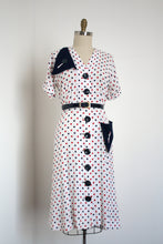 Load image into Gallery viewer, vintage 1940s polka dot dress