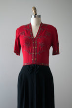 Load image into Gallery viewer, vintage 1940s studded evening gown