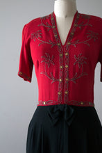 Load image into Gallery viewer, vintage 1940s studded evening gown