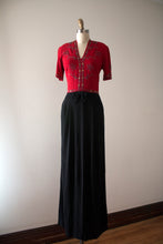 Load image into Gallery viewer, vintage 1940s studded evening gown