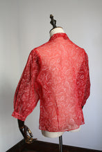 Load image into Gallery viewer, vintage 1950s sheer blouse {L}