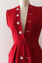 Load image into Gallery viewer, vintage 1950s red sportswear dress
