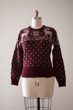 Load image into Gallery viewer, vintage 1940s reindeer sweater