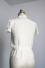Load image into Gallery viewer, vintage 1940s embroidered sailboat blouse {M}
