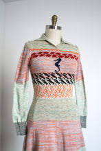 Load image into Gallery viewer, vintage 1970s Seahorse knit dress {xs-m}
