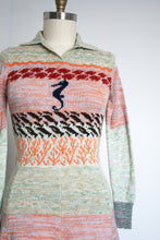 Load image into Gallery viewer, vintage 1970s Seahorse knit dress {xs-m}