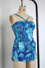 Load image into Gallery viewer, vintage 1950s Alfred Shaheen romper swimsuit {XS-M}