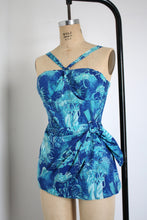 Load image into Gallery viewer, vintage 1950s Alfred Shaheen romper swimsuit {XS-M}