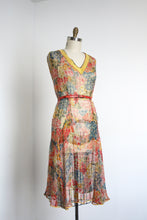 Load image into Gallery viewer, vintage 1930s sheer floral dress {m}