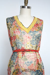 vintage 1930s sheer floral dress {m}