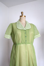 Load image into Gallery viewer, vintage 1950s green sheer dress {1X}