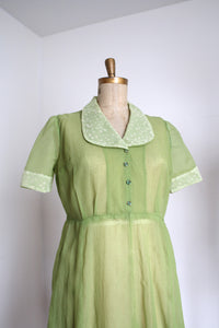 vintage 1950s green sheer dress {1X}