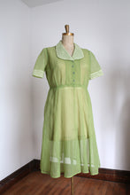 Load image into Gallery viewer, vintage 1950s green sheer dress {1X}