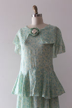 Load image into Gallery viewer, vintage 1920s 30s sheer floral dress