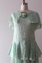 Load image into Gallery viewer, vintage 1920s 30s sheer floral dress