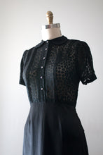 Load image into Gallery viewer, vintage 1930s black hearts dress