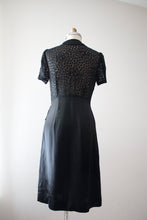 Load image into Gallery viewer, vintage 1930s black hearts dress