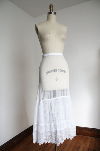 antique 1900s sheer mesh skirt